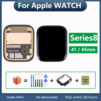 OLED для Apple Watch Series 8 с сенсорным ЖК-дисплеем, дигитайзер в сборе, замена iWatch 41 мм 45 мм