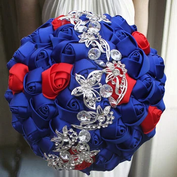 Лидер продаж, 1 шт./лот, королевские и красные шелковые розы, свадебные цветы для украшения свадьбы