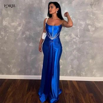 Вечерние платья LORIE Blue Mermaid с открытыми плечами, квадратный воротник, ленты, блестки, платье для выпускного вечера, праздничные платья знаменитостей Arabia