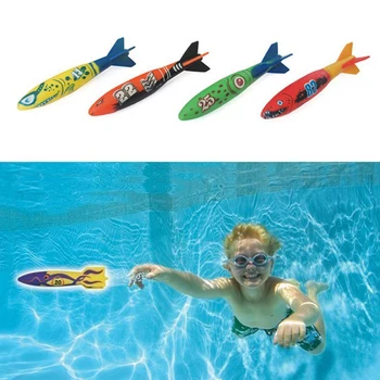 игрушечные торпеды для плавания в открытом бассейне throw delivery launch glide 4 в 1 наборе summer play water dive toy B41003