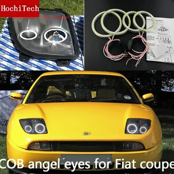Высококачественная светодиодная подсветка COB, белый ореол, светодиодное кольцо Angel Eyes, Безошибочное кольцо для Fiat Coupe 1993 1994 1995 1996 1997 1998 1999 2000