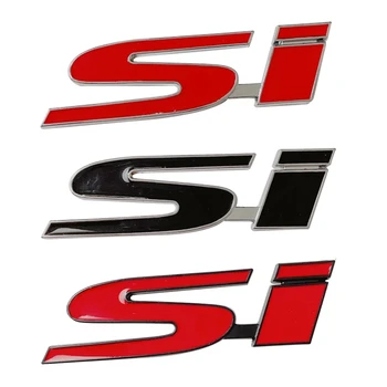 Q39F Автомобильная наклейка SI Значок Эмблема Металлическая 3D Наклейка Не ржавая для внедорожника HondaCivic