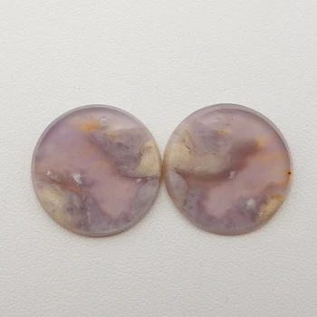 Натуральный драгоценный камень фиолетовый агат, модные женские серьги-бусины, 20x2mm4g