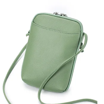 Женская сумка для мобильного телефона из натуральной кожи, Модная сумка для телефона через плечо, Сумки через плечо, Кожаные сумки для мобильного кошелька, женские мини-сумки