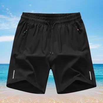 Летние мужские пляжные Удобные дышащие эластичные Облегающие Спортивные шорты для бега, бодибилдинга, Плюс размер M-8XL